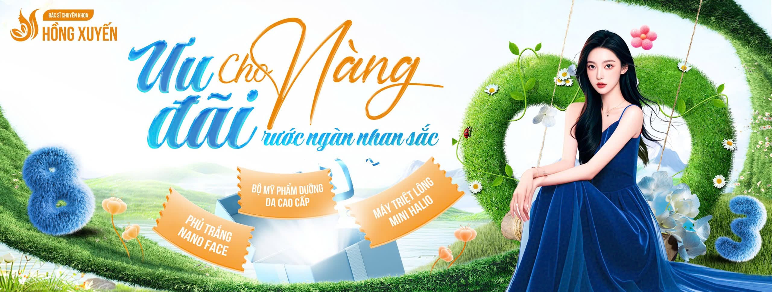 Banner quảng cáo thương hiệu DR Hồng Xuyến Medical Beauty